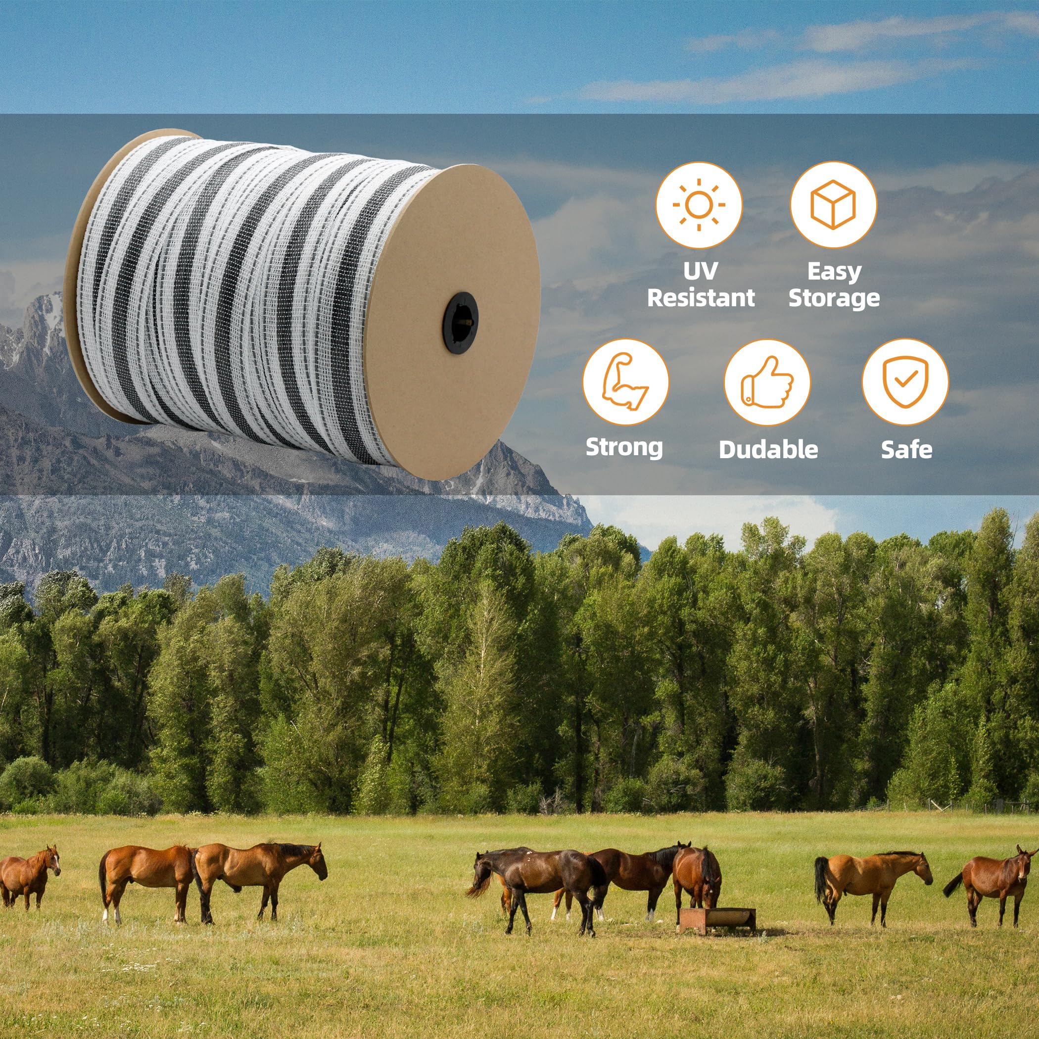 HENGTONG tape wound on a fence reel for quick installation and transport benefit