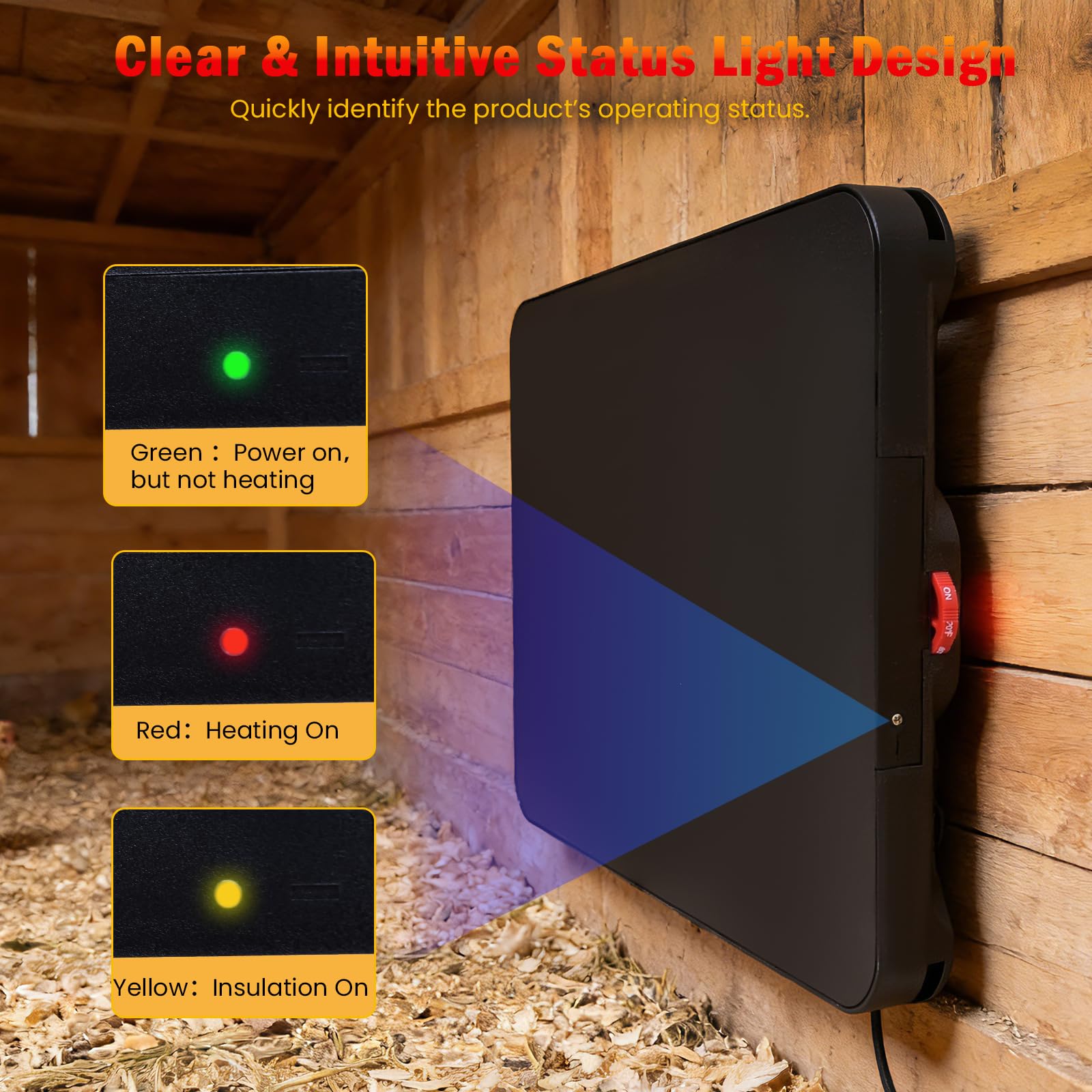 heninhill temperature sensor and controls closeup enabling automatic temperature management