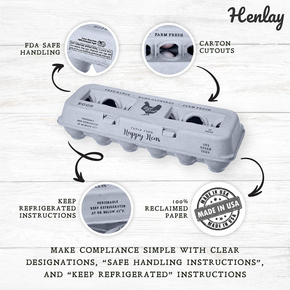 Henlay stacked cartons demonstrating sturdy sides and efficient storage for transport