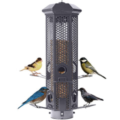 Henzavk front view hanging feeder showing durable design and easy hanging benefit