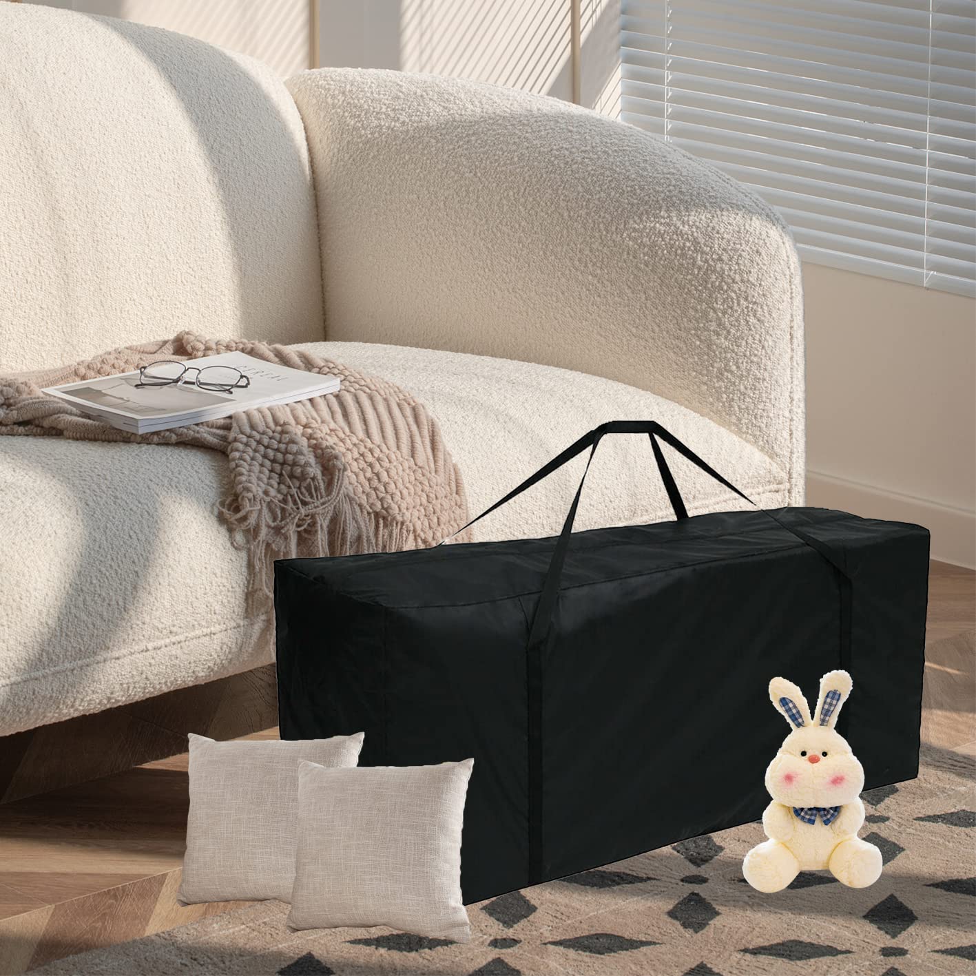 HEPOVER folded into storage pouch showing compactness for off-season storage