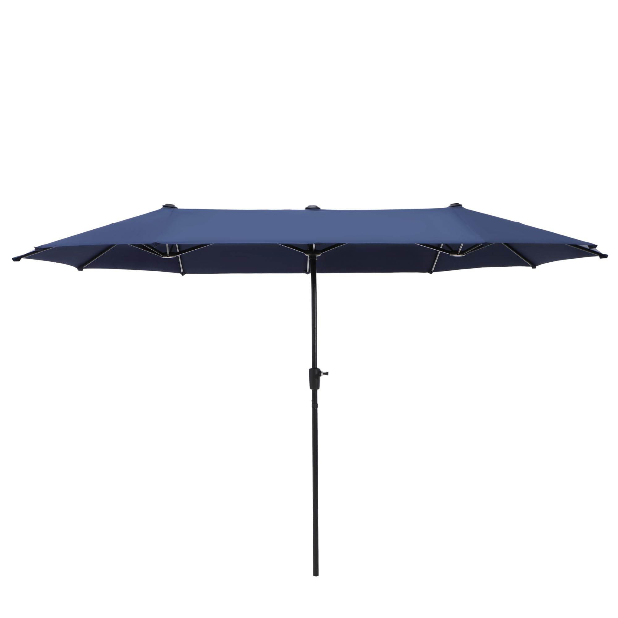 HERA'S PALACE front view navy blue canopy showing broad coverage and elegance
