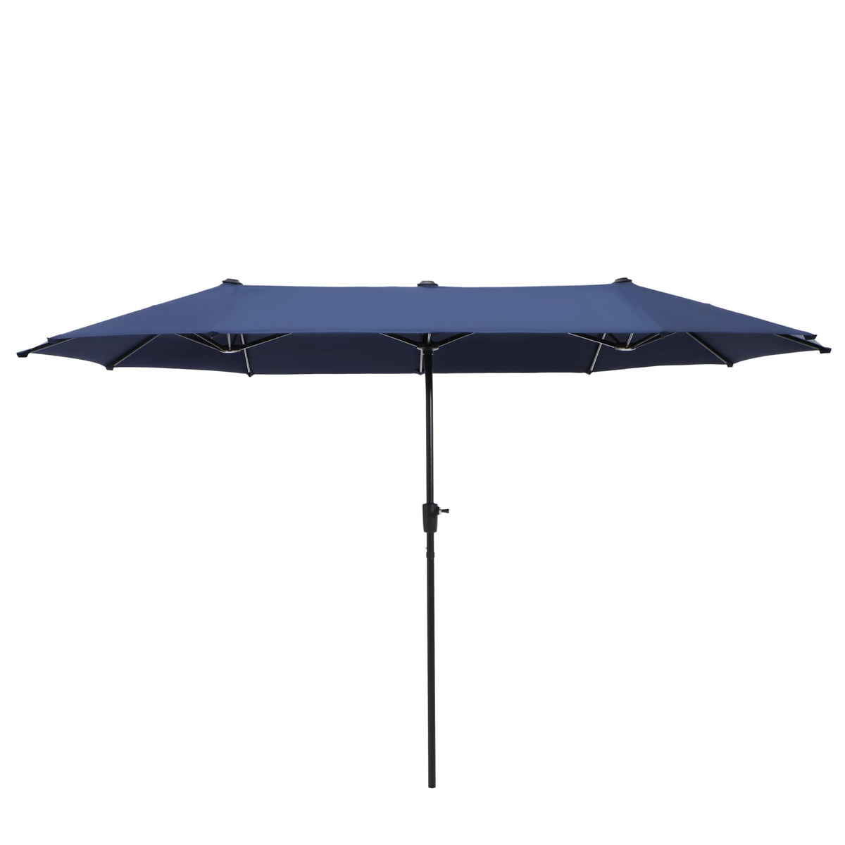 HERA'S PALACE front view navy blue canopy showing broad coverage and elegance