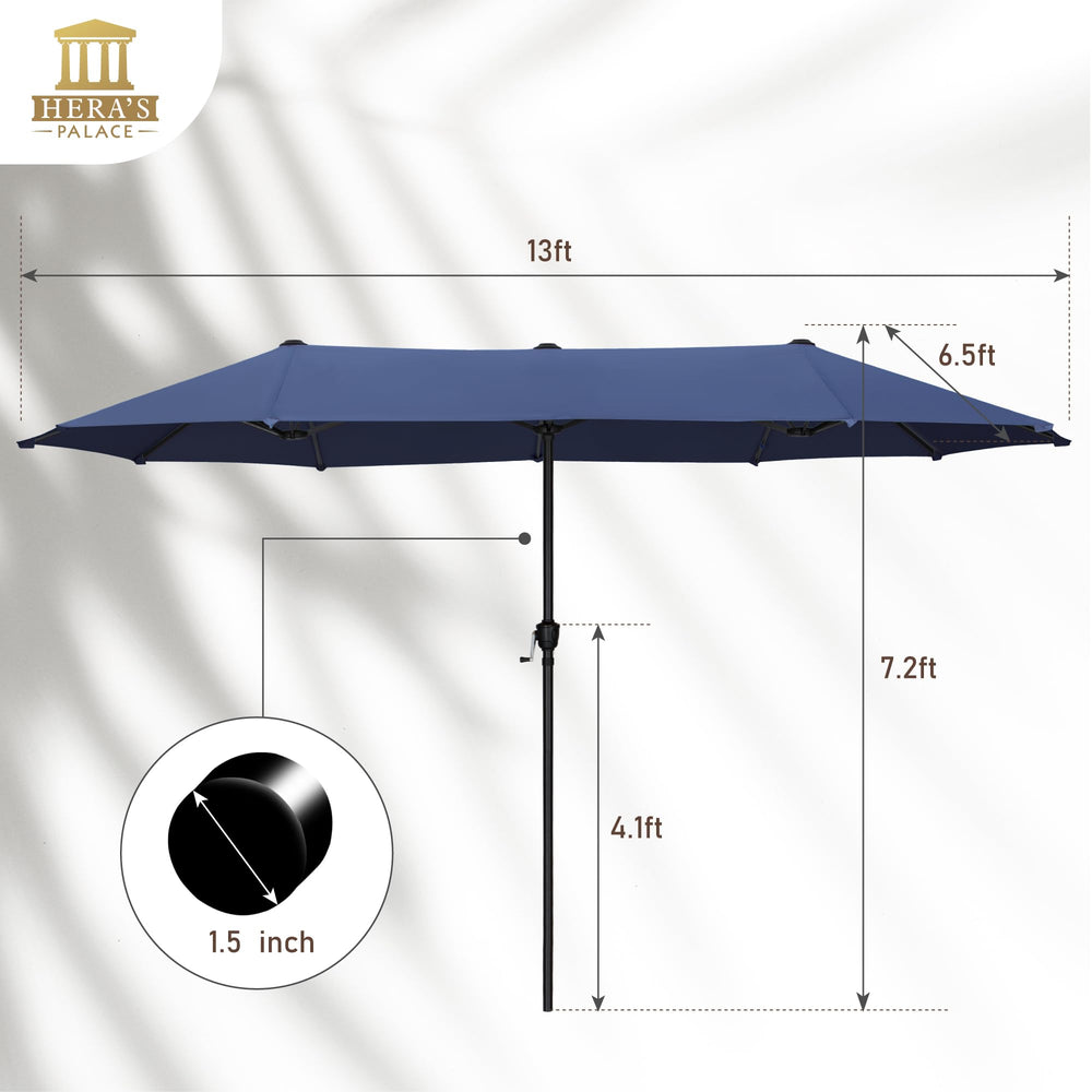 HERA'S PALACE size shown beside chair illustrating 13 ft scale and coverage