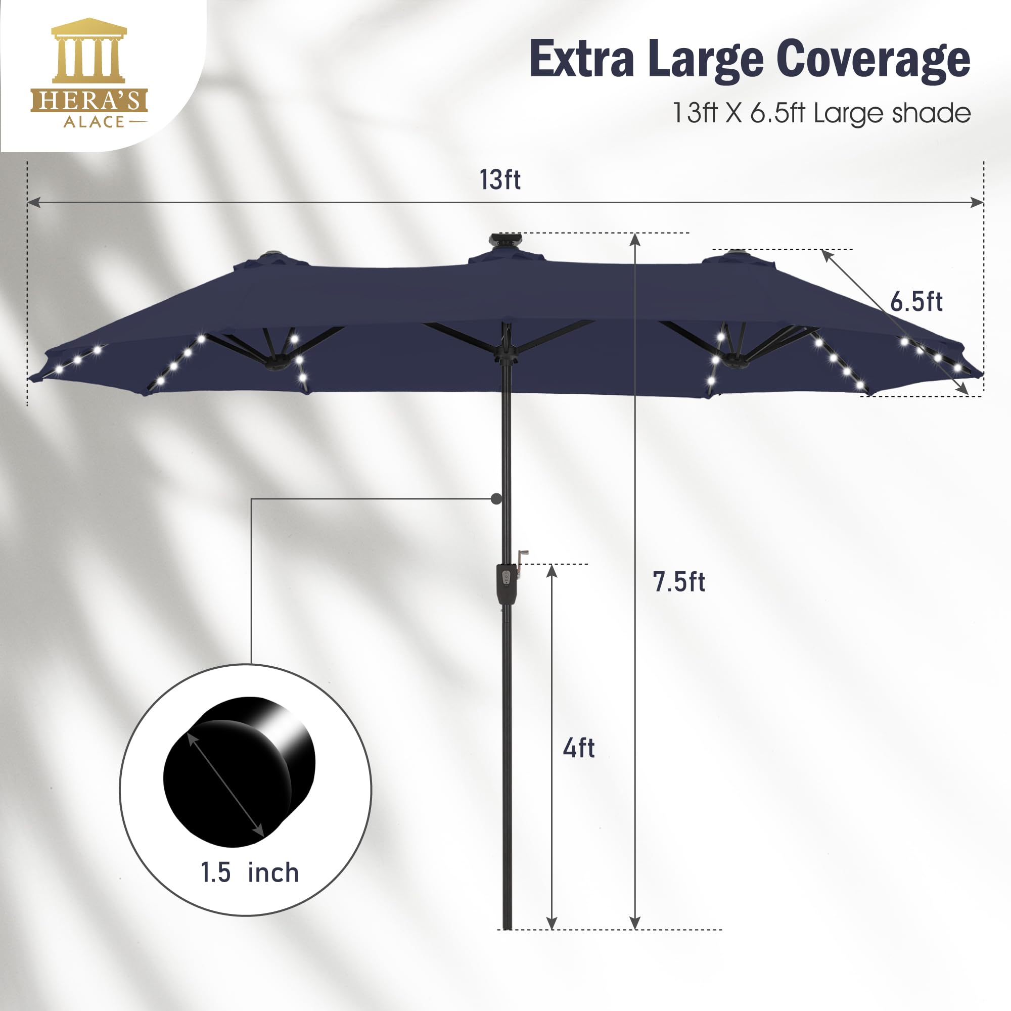 HERA'S PALACE umbrella over dining set creating comfortable outdoor dining