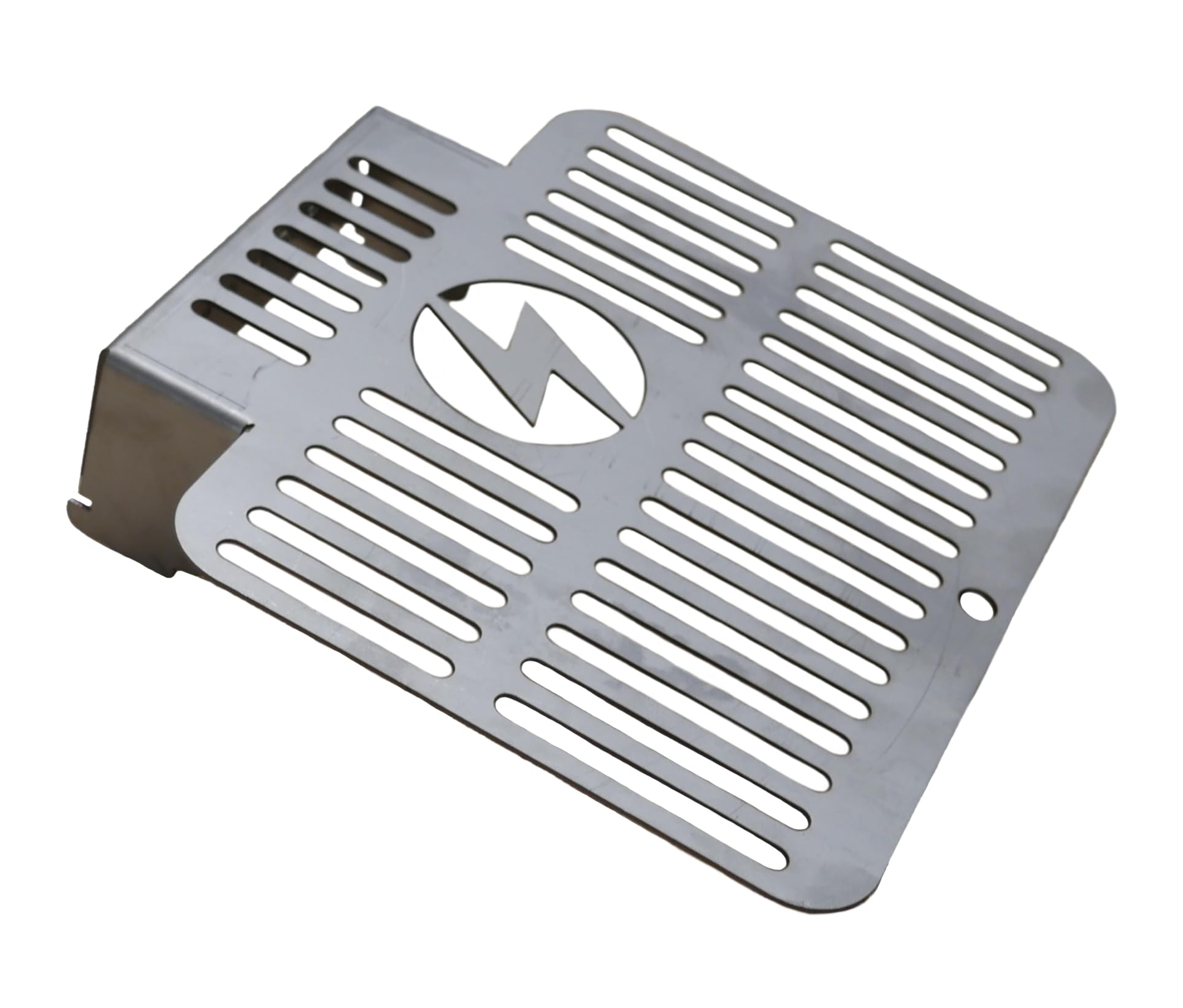 Herc Outdoors plate installed on compatible heater demonstrating secure attachment benefit