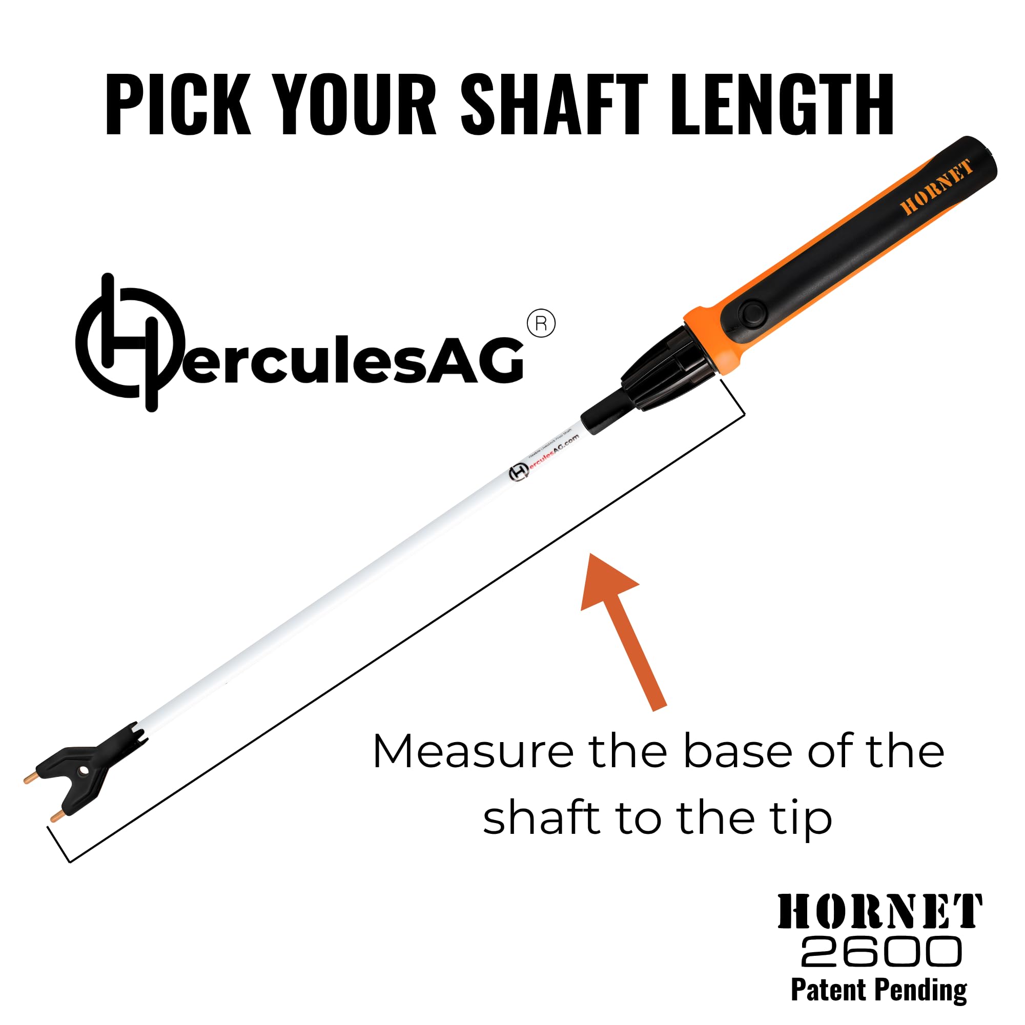 HerculesAG shaft detail showing flexible interchangeable shaft for versatile use
