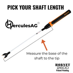 HerculesAG shaft detail showing flexible interchangeable shaft for versatile use