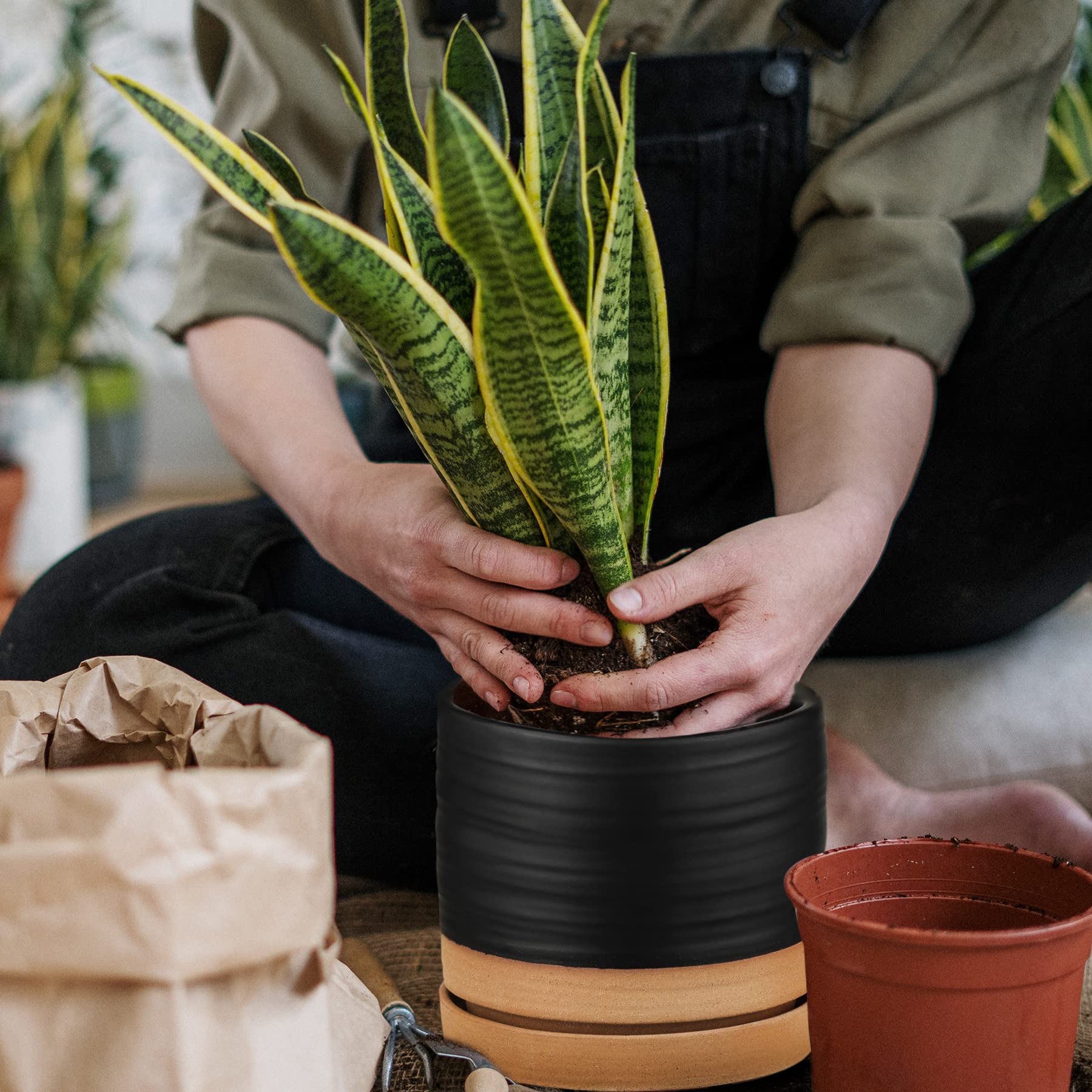HERDUK planter on outdoor patio showing sheltered outdoor use and style