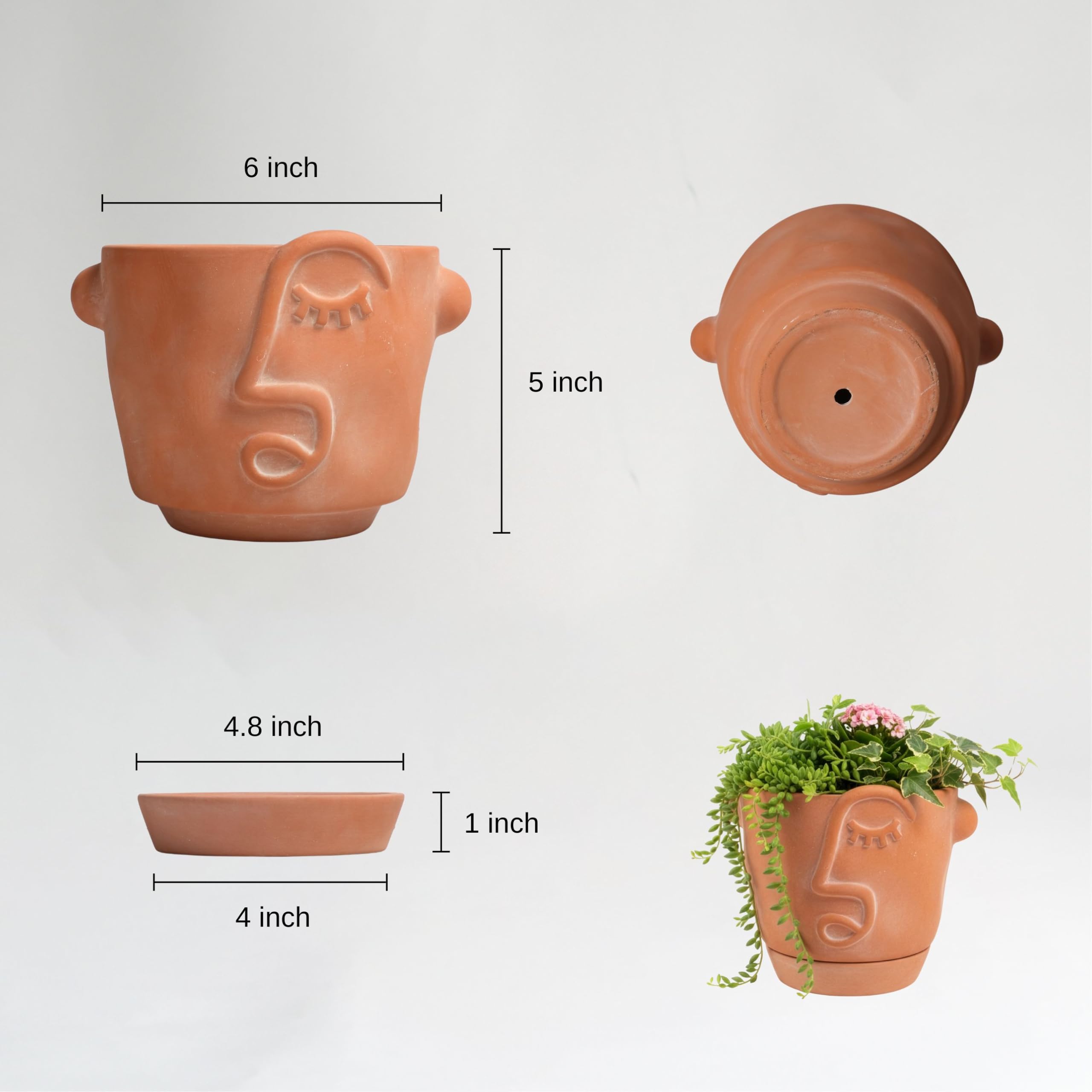 HERDUK side profile highlighting terracotta texture and tactile finish