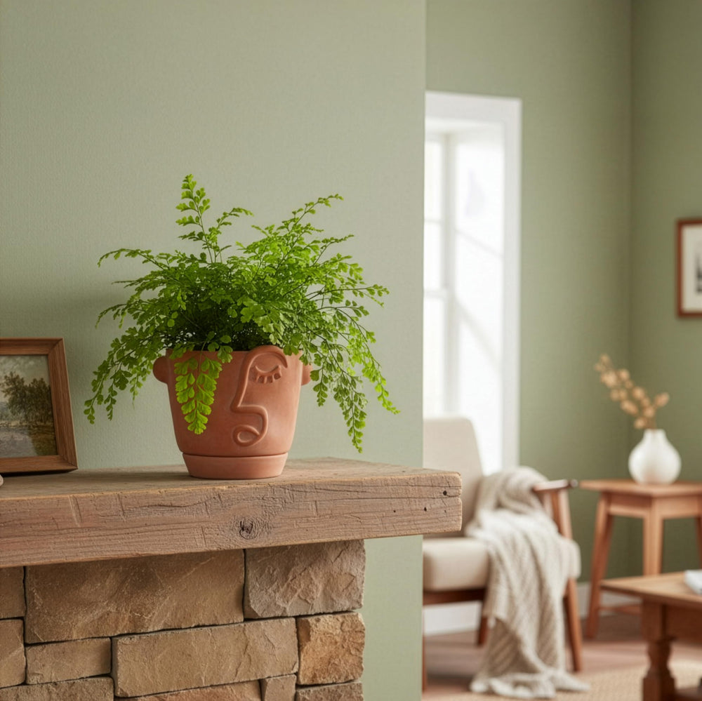 HERDUK planter with succulent on shelf adding boho decor charm