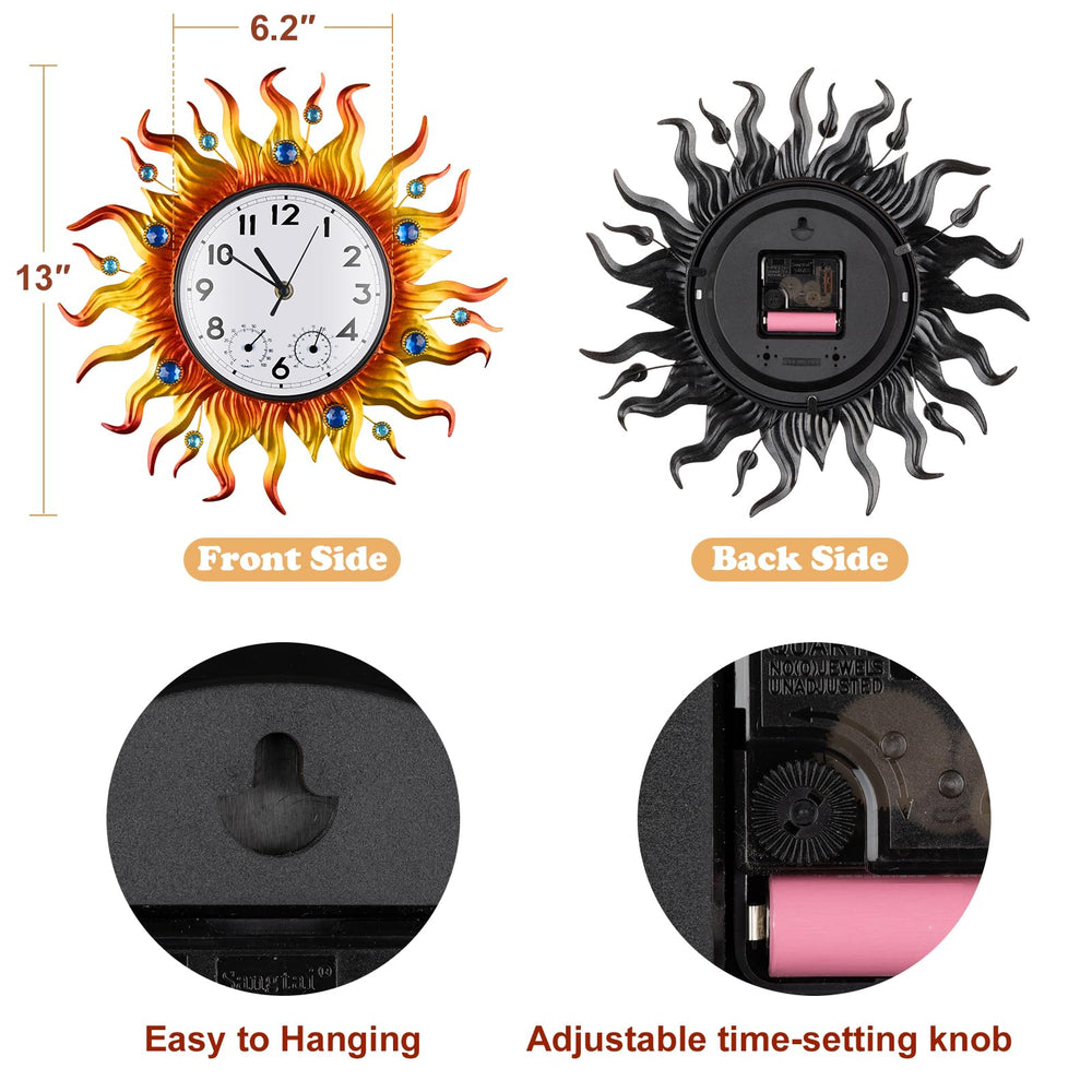 HERJIATK closeup of thermometer and hygrometer dials for quick environmental insight