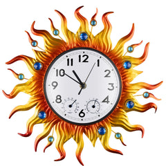 HERJIATK front view clock showing clear time and readings for easy outdoor monitoring