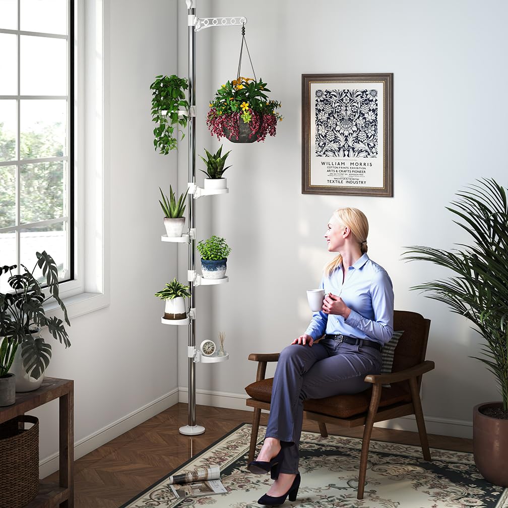 Hershii top hook close-up showing sturdy hanger and added hanging-plant storage benefit
