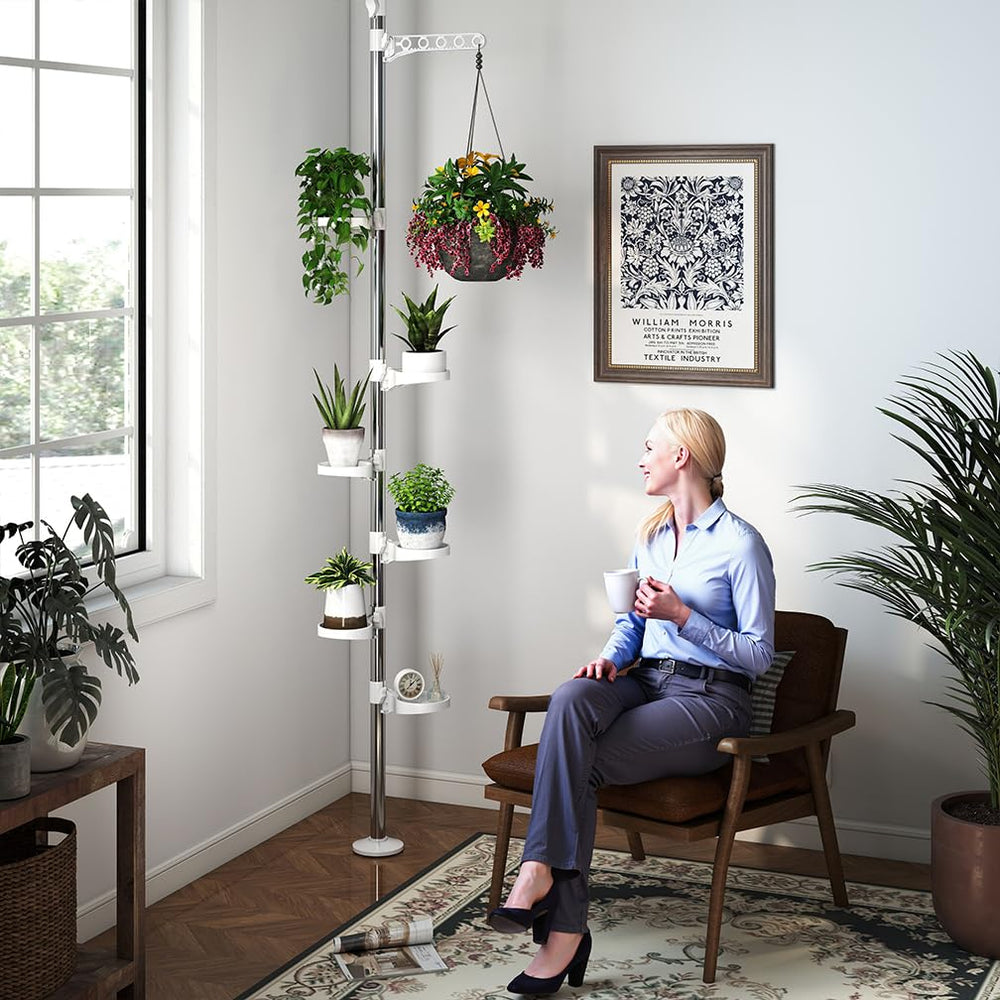 Hershii top hook close-up showing sturdy hanger and added hanging-plant storage benefit