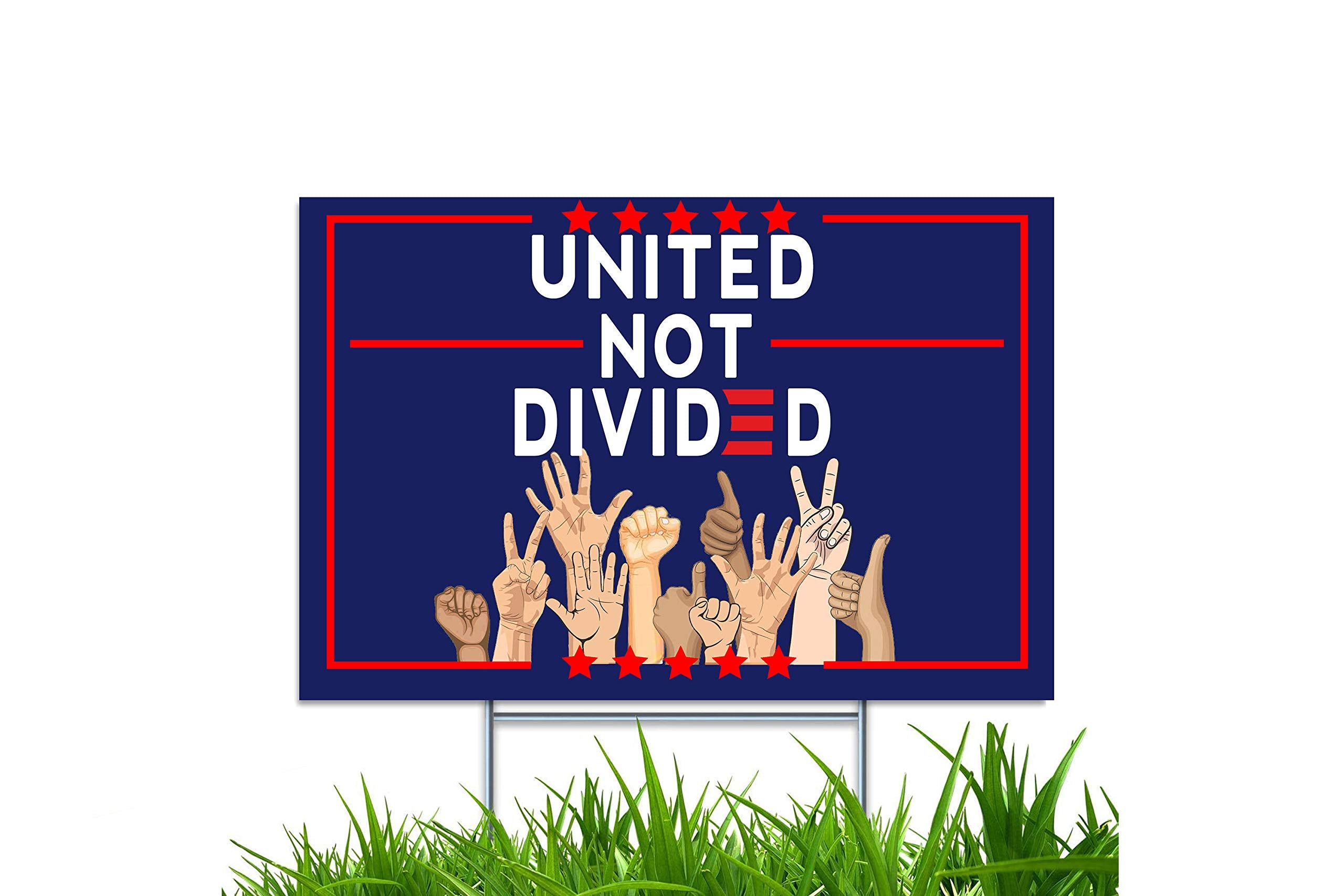 HERYNLRN front view yard sign showing bold readable message and curb appeal