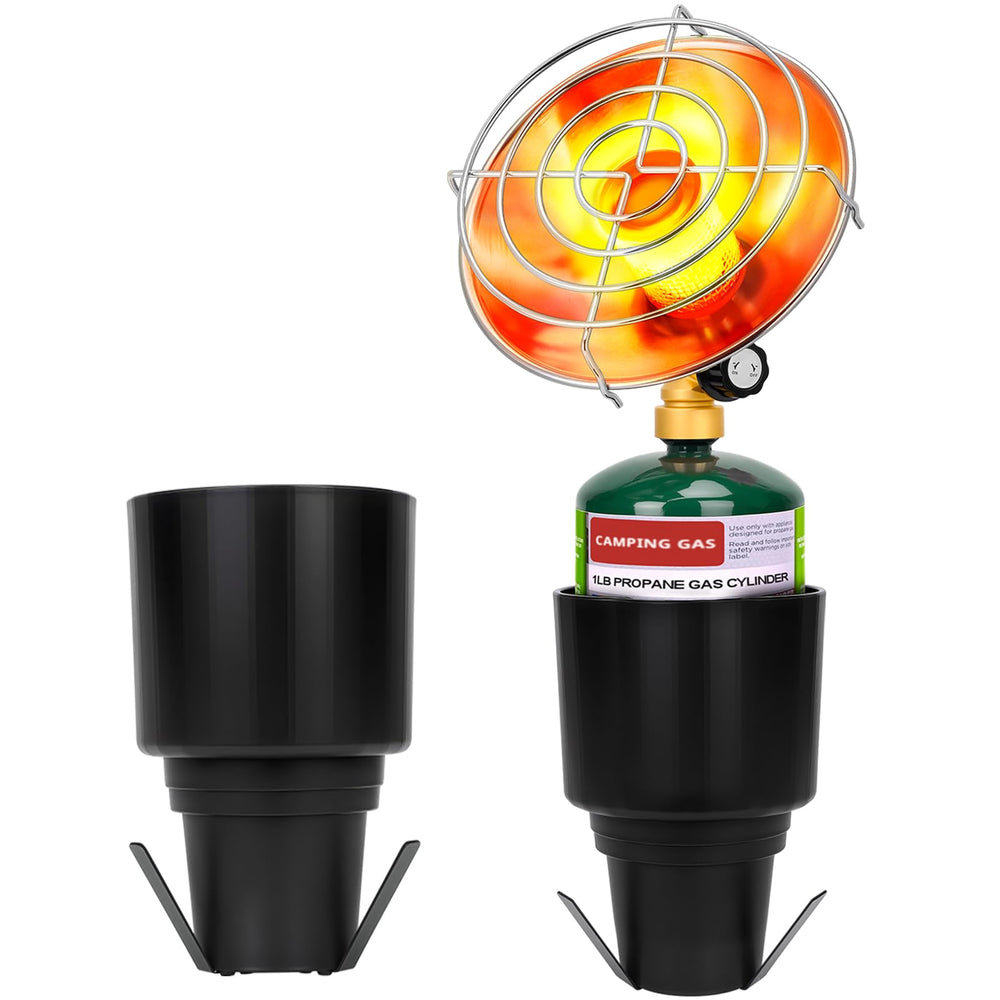 HEYDUOTON front view showing compact heater and control knob for quick warmth