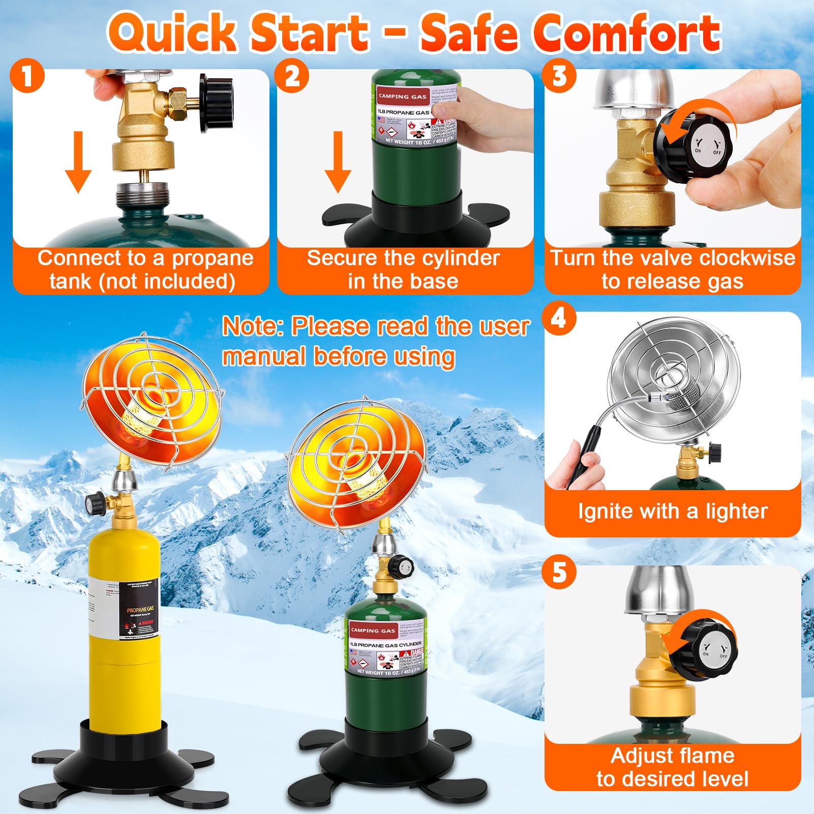 HEYDUOTON windproof lighter accessory included for dependable ignition in wind