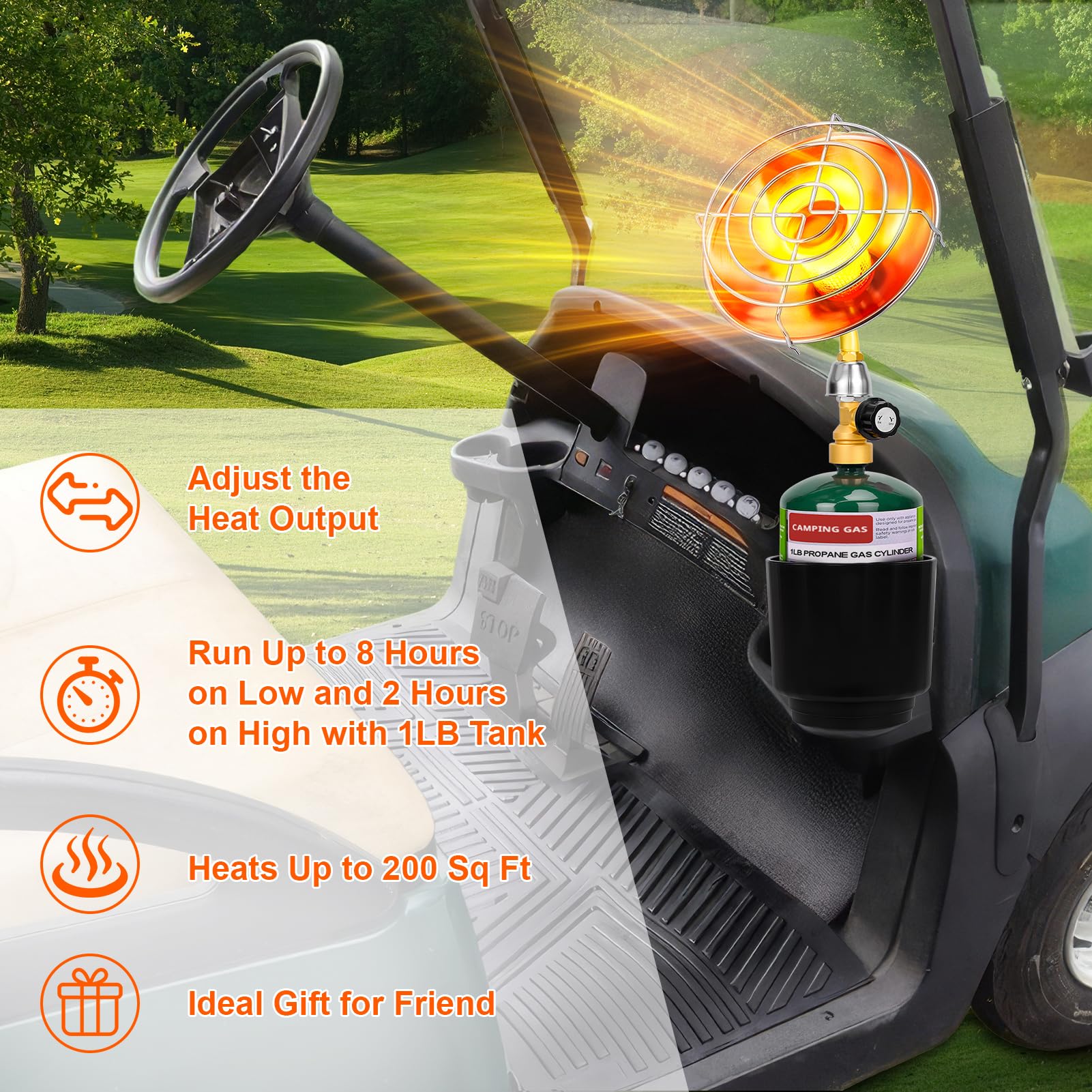 HEYDUOTON windproof USB lighter included for easy ignition in breezy conditions
