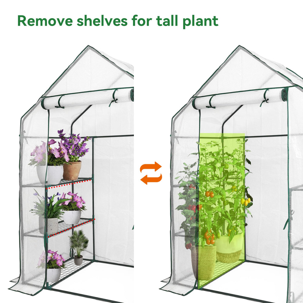 heyfurni in use with potted plants showing organized multi-tier growing benefit