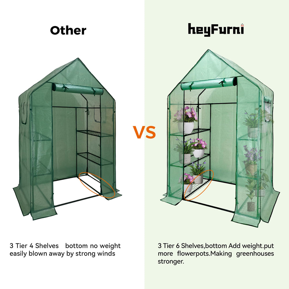 heyfurni wired shelf detail highlighting sturdy racks that support pots