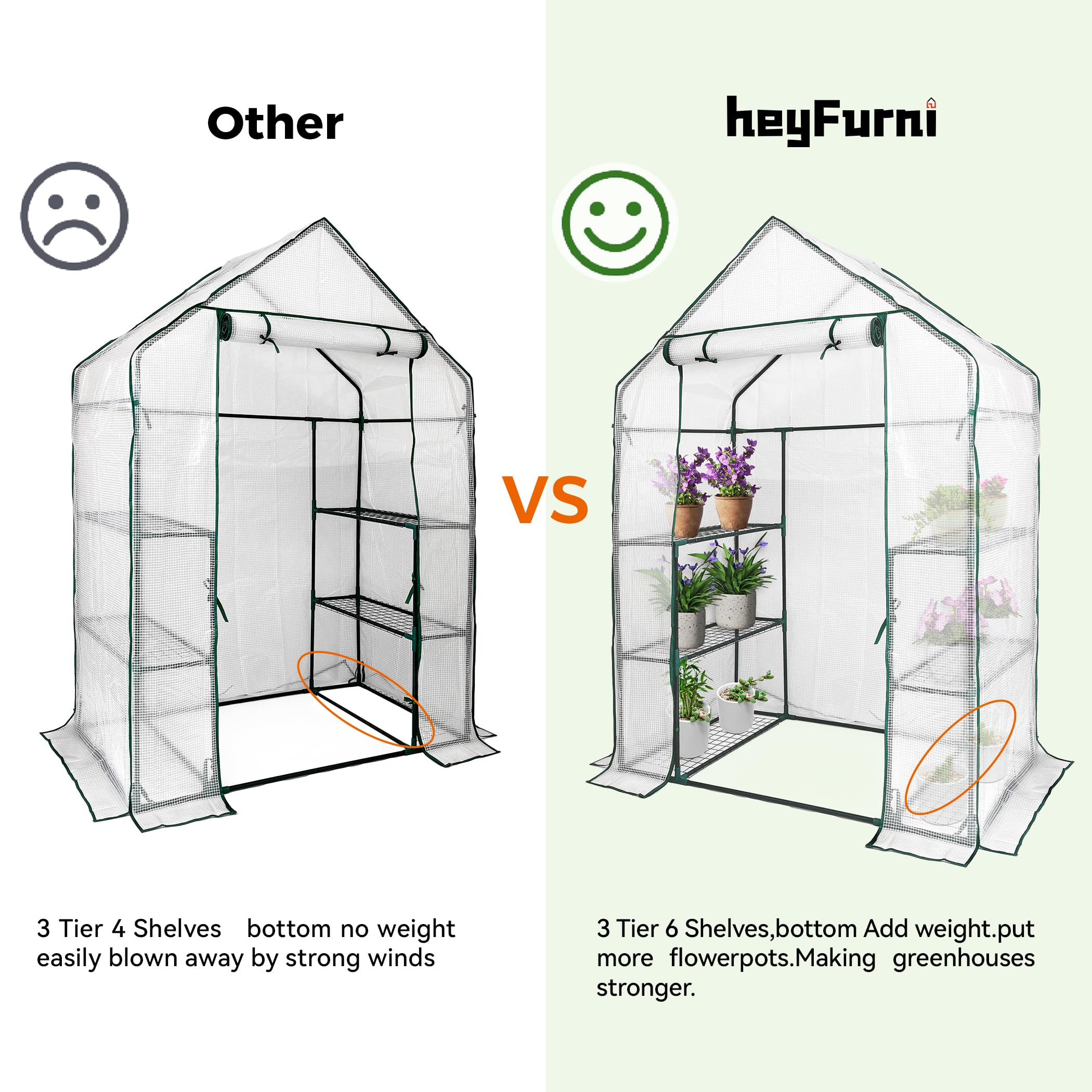 heyfurni roll-up zipper door open for quick entry and secure closure