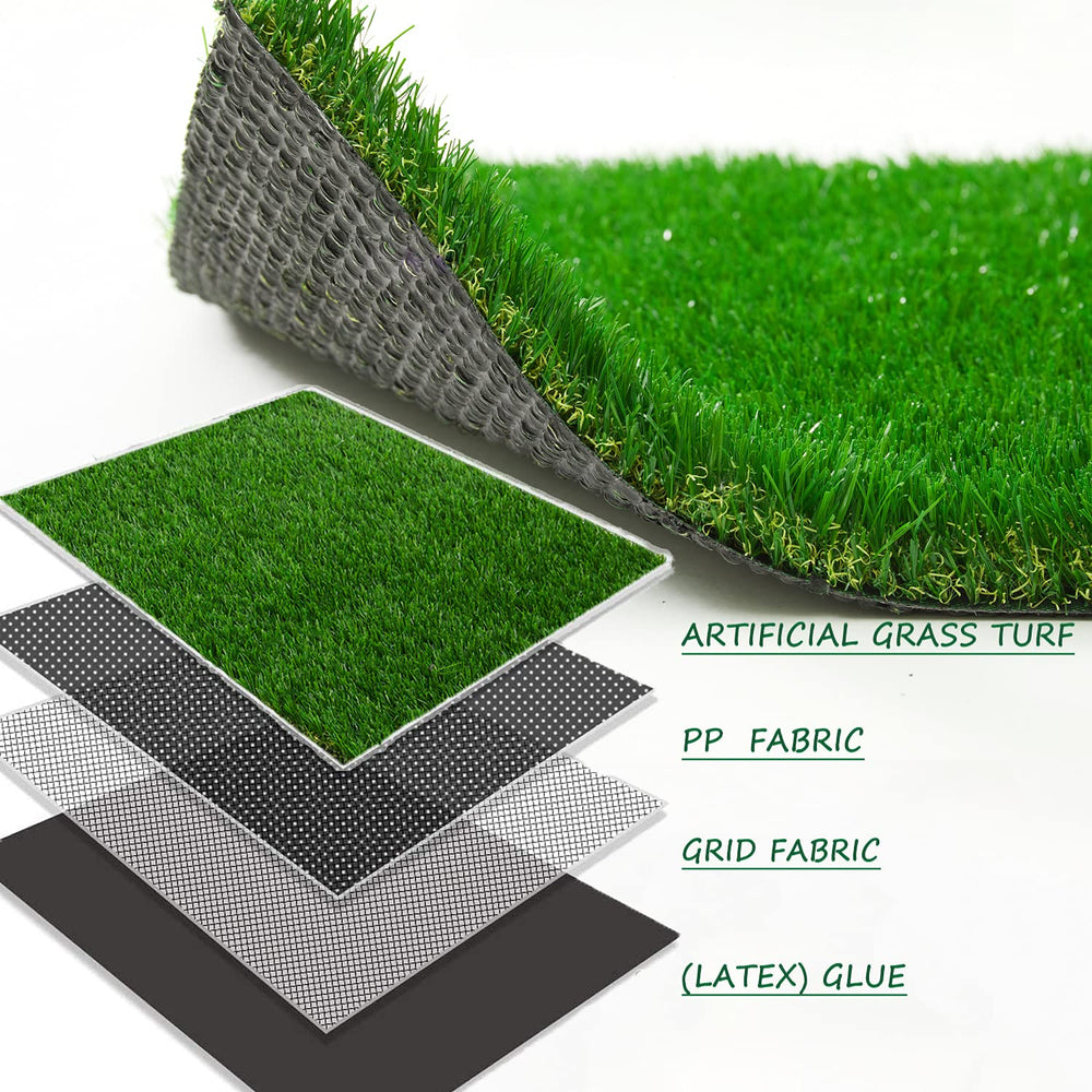 Heyroll underside showing thick nonslip backing that keeps turf stable and resists shifting