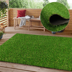 Heyroll front view showing full 3x5 turf rug and natural look benefit