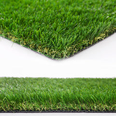 Heyroll front view of 4x10 ft artificial grass roll showing neat edge and color realism for easy installation