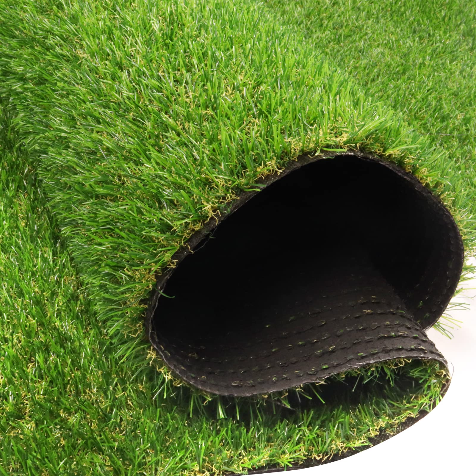 Heyroll front view of full 4ft 11in x 8ft turf showing lush realistic look and curb appeal