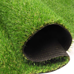 Heyroll front view of full 4ft 11in x 8ft turf showing lush realistic look and curb appeal