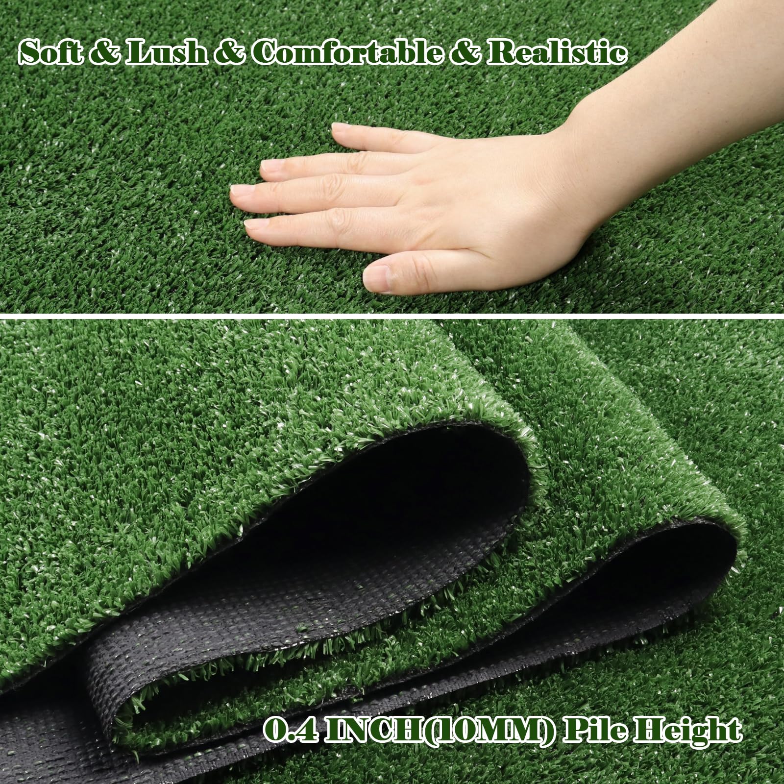 Underside view of Heyroll rubber backing with drainage holes for quick water flow