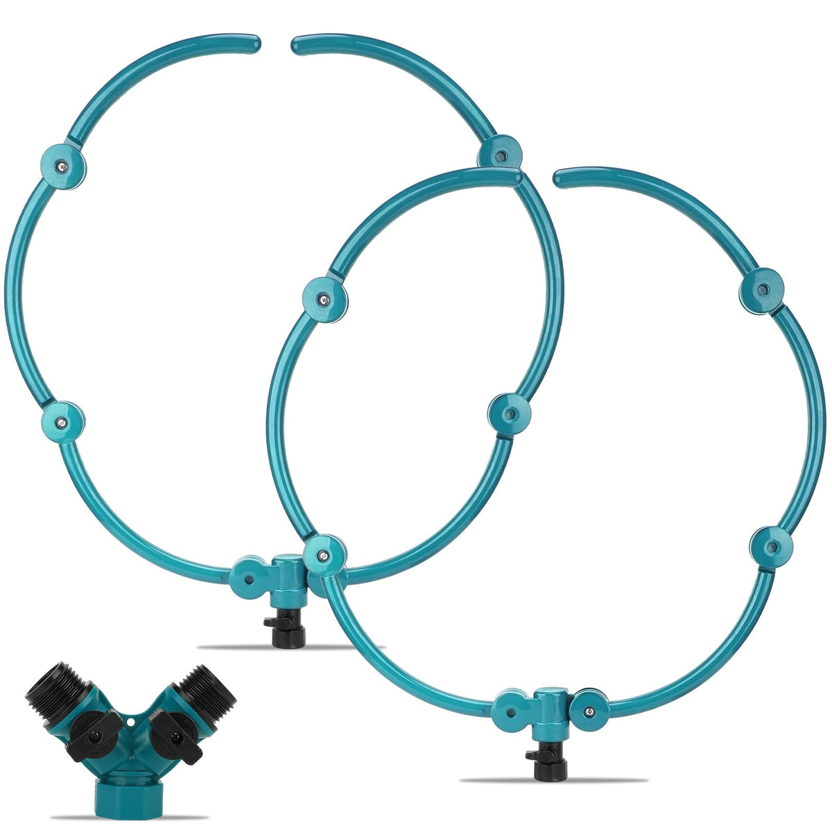 HEYTIMI front packaging showing two green watering rings and included parts benefits easy setup