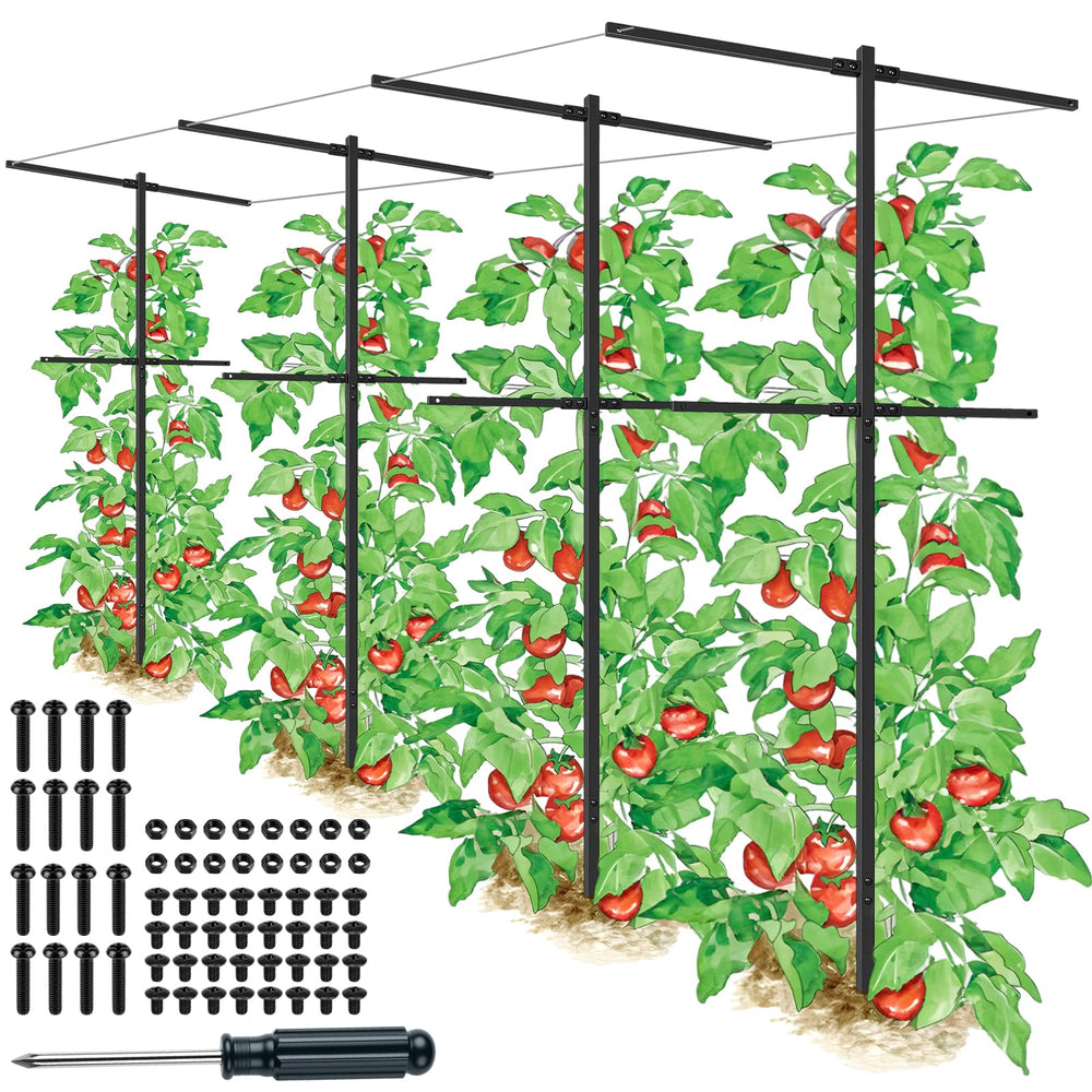 HEYTIMI front view of four trellises showing organized garden benefit