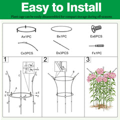 HEYTIMI pointed legs pushed into soil for quick tool-free installation