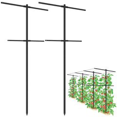 HEYTIMI trellis front view showing full 7 ft height and arm spread, supports vines