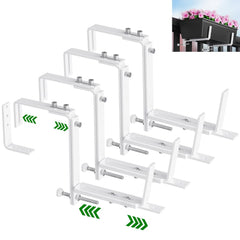 HFHOME front view mounted planter showing secure railing support and neat appearance