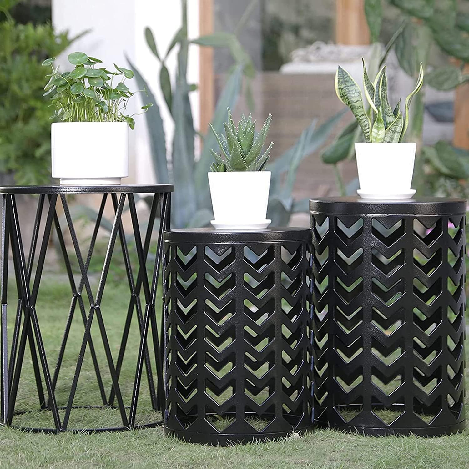 HFHOME nested tables in a living room creating layered coffee table convenience