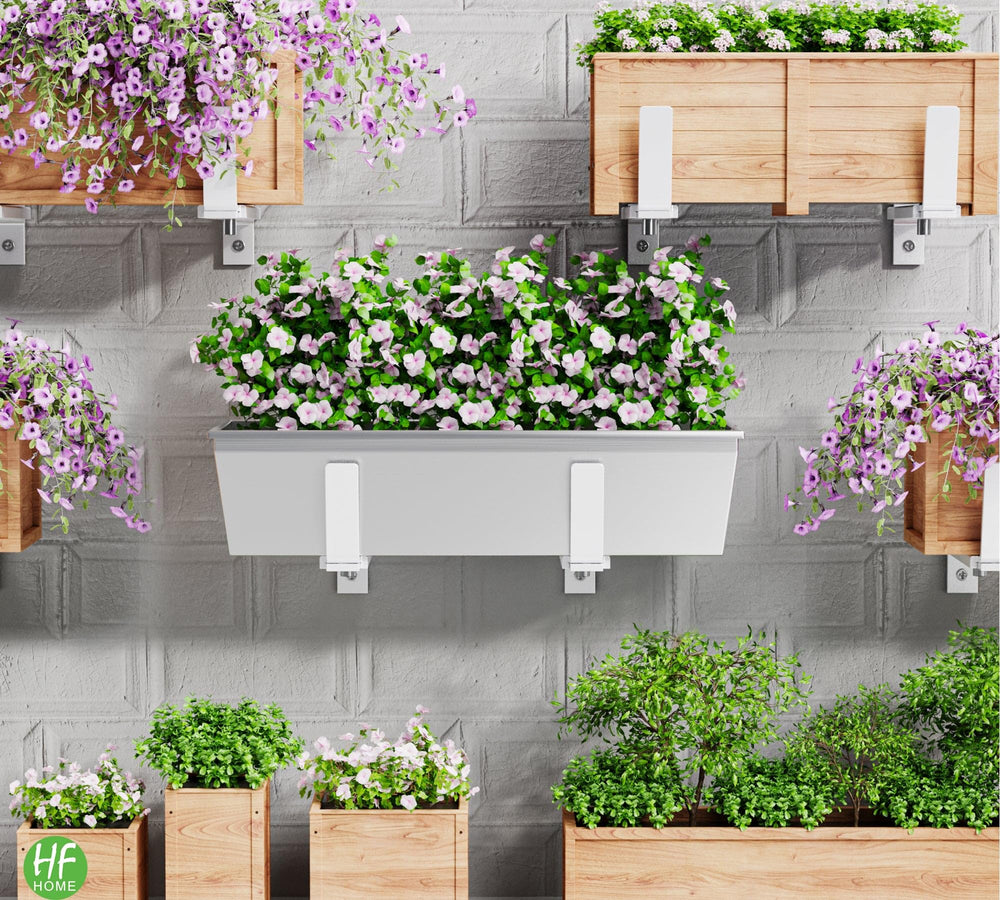 HFHOME side profile holding a wooden planter box for stable support