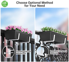 HFHOME side profile with a planter on bracket illustrating stable support benefit