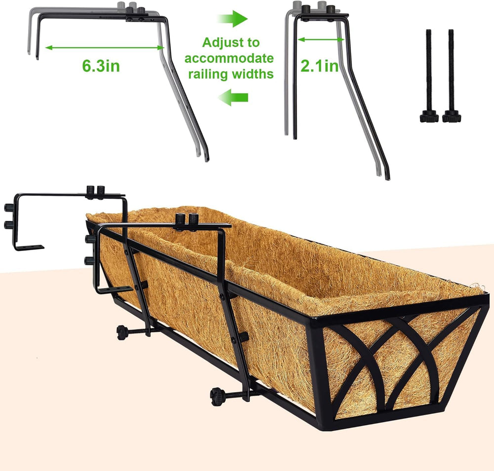 HFHOME planter next to ruler showing exact 24-inch sizing for fit planning