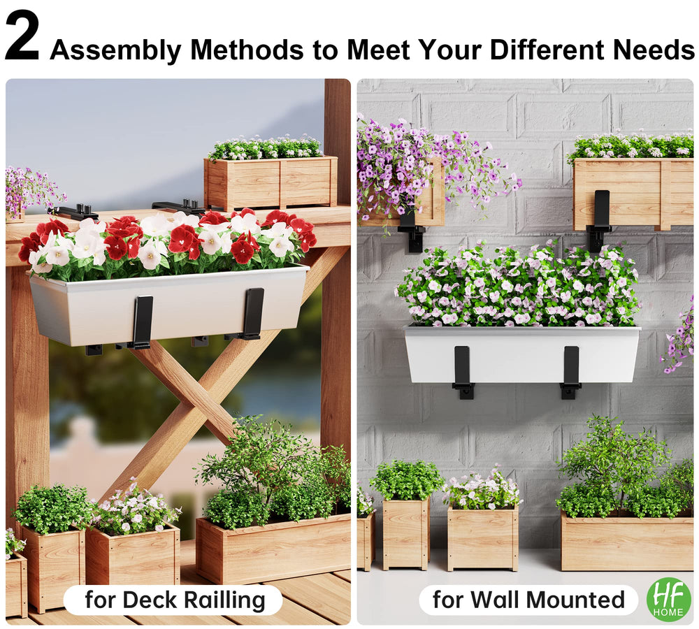 HFHOME bracket attached to a windowsill supporting a flower box for tidy display