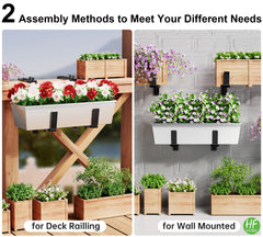 HFHOME bracket attached to a windowsill supporting a flower box for tidy display
