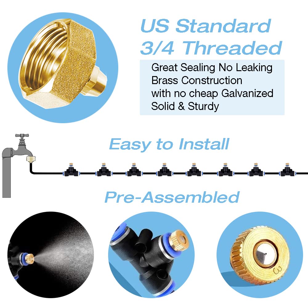 H&G lifestyles brass 3/4 inch NHT faucet adapter detail for secure leak-free connection