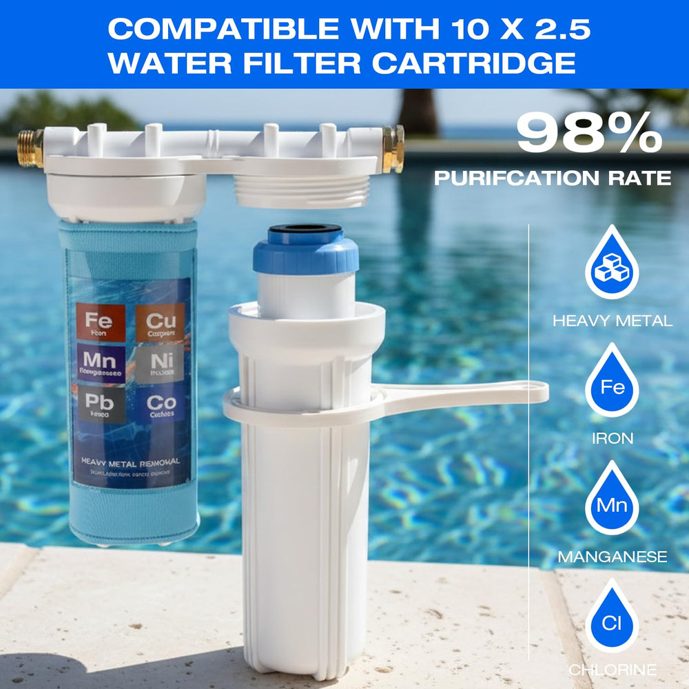 H&G lifestyles KDF and carbon media granules close-up showing chlorine and heavy metal reduction benefits