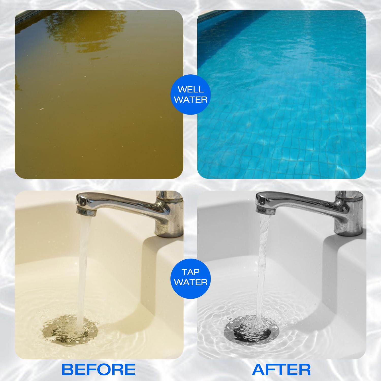 H&G lifestyles product label and specifications panel showing capacity and cartridge info benefit