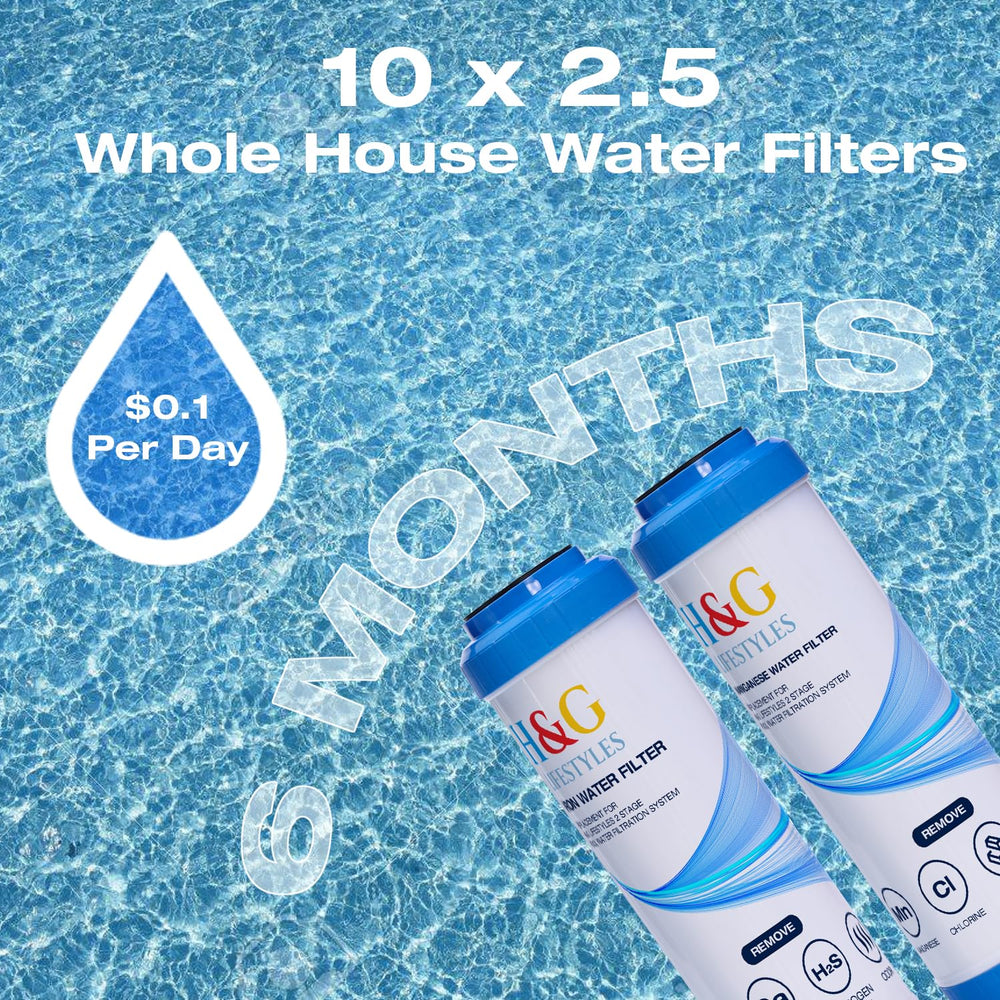 H&G lifestyles filter installed in a backyard setting showing practical use and stain prevention benefit