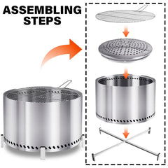 HGD close-up of integrated grill grate showing cooking surface and easy food access