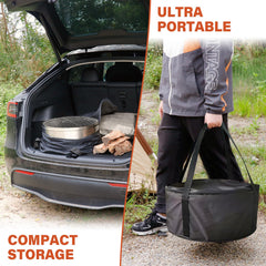 HGD folded with travel bag for easy transport and compact storage