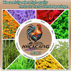 HHCkcaing close-up of coarse herb and flower mix showing safe dust-free texture
